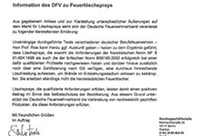 DFV Infos zu Feuerlöscher-Sprays