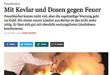 Mit Kevlar und Dosen gegen Feuer