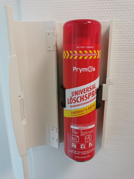 Prymos Design Mantel für 1 Feuerlöschspray, RAL 9010 Reinweiß