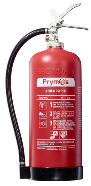 PM10-S9 Feuerlöscher 9 Liter Schaum inkl. Standard-Wandhalter