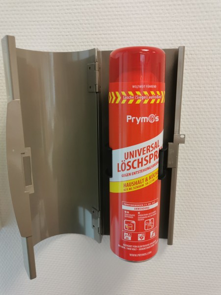 Prymos Design Mantel für 1 Feuerlöschspray, RAL 7048 Perlmausgrau